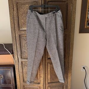 Black and white houndstooth wool lined pants